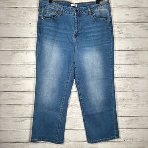 BLEU High Rise Wide Leg Crop Stretch Jeans 16
In excellent clean condition